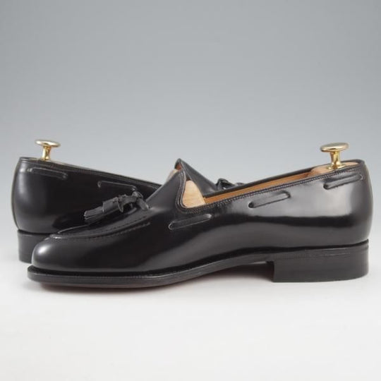 未使用★チャーチ 65F/UK6.5【旧チャーチ★ブックバインダーカーフ/3都市ロゴ】KEATS/93ラスト/タッセルローファー/黒/Church's★l178