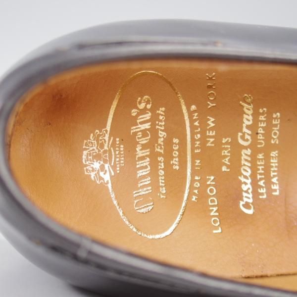 未使用★チャーチ 65F/UK6.5【旧チャーチ★ブックバインダーカーフ/3都市ロゴ】KEATS/93ラスト/タッセルローファー/黒/Church's★l178