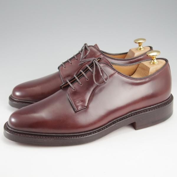 未使用★クロケット&ジョーンズ 6.5EE【現行定価16万円程度★コードバン仕様/CARLISLE】240ラスト/プレーントゥ/赤茶/Crockett&Jones★l179