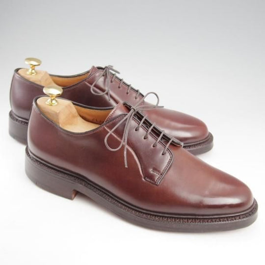 未使用★クロケット&ジョーンズ 6.5EE【現行定価16万円程度★コードバン仕様/CARLISLE】240ラスト/プレーントゥ/赤茶/Crockett&Jones★l179