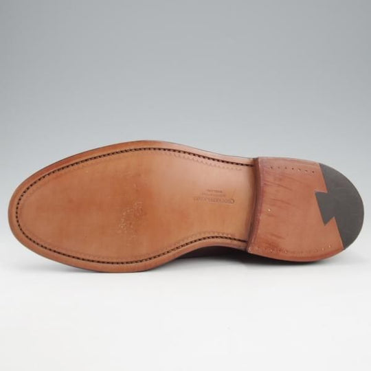 未使用★クロケット&ジョーンズ 6.5EE【現行定価16万円程度★コードバン仕様/CARLISLE】240ラスト/プレーントゥ/赤茶/Crockett&Jones★l179