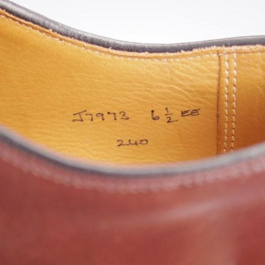 未使用★クロケット&ジョーンズ 6.5EE【現行定価16万円程度★コードバン仕様/CARLISLE】240ラスト/プレーントゥ/赤茶/Crockett&Jones★l179