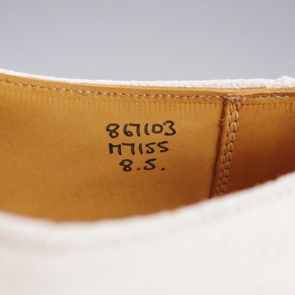 未使用★トリッカーズ SIZE 8【現行定価10万円以上★ダイナイトソール仕様/プレーントゥ】M7155/スエード/白/メンズ/Tricker's★l182