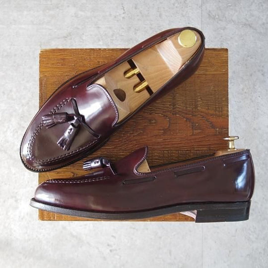 ほぼ未使用★オールデン 9D【定価￥182,600-★コードバン仕様/563】アバディーンラスト/タッセルローファー/#8/赤茶/メンズ/ALDEN★l186