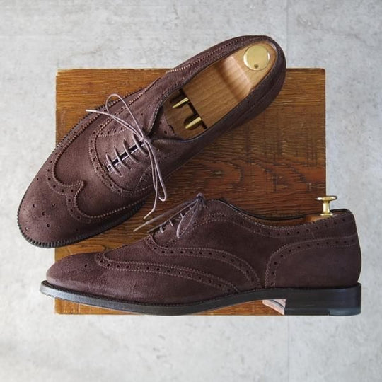 未使用★オールデン 9D【現行定価16万円以上★フルブローグ/904/ハンプトンラスト】Hampton/スエード/濃茶/メンズ/ALDEN★l187