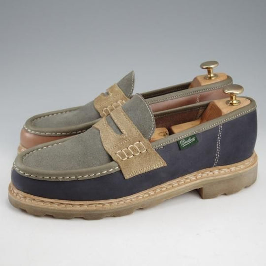 極美品★パラブーツ SIZE 6.5【定価￥88,000-★国内30足限定モデル/NANTES】ナント/コインローファー/クレイジーパターン/Paraboot★l188