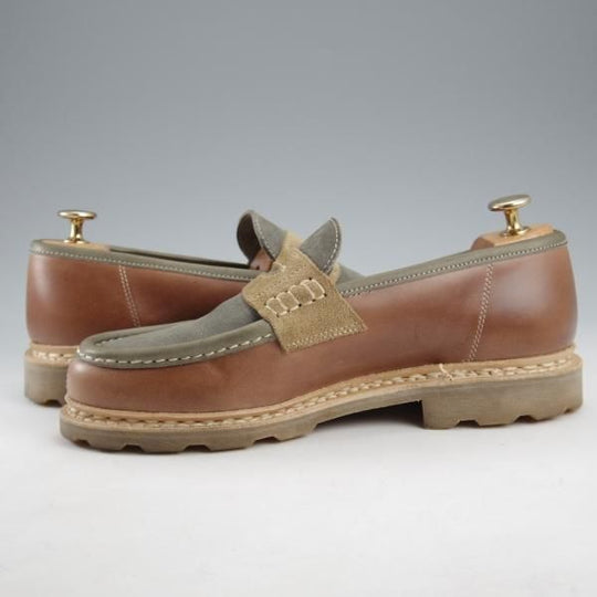 極美品★パラブーツ SIZE 6.5【定価￥88,000-★国内30足限定モデル/NANTES】ナント/コインローファー/クレイジーパターン/Paraboot★l188