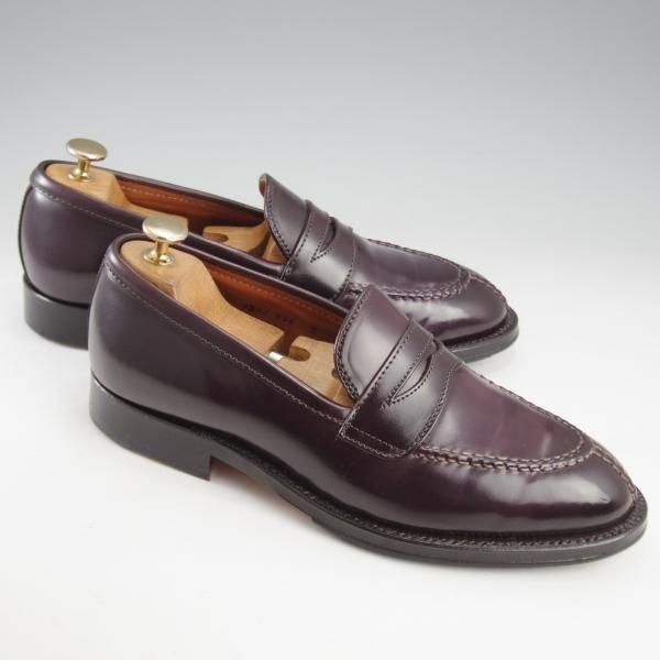 ほぼ試着程度★オールデン 7.5D【現行定価18万円程度★NST仕様のコインローファー/コードバン】1030/グラントラスト/赤茶/ALDEN★l191