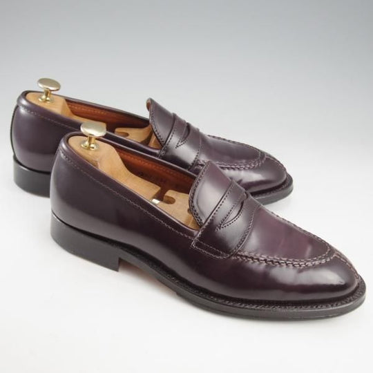 ほぼ試着程度★オールデン 7.5D【現行定価18万円程度★NST仕様のコインローファー/コードバン】1030/グラントラスト/赤茶/ALDEN★l191