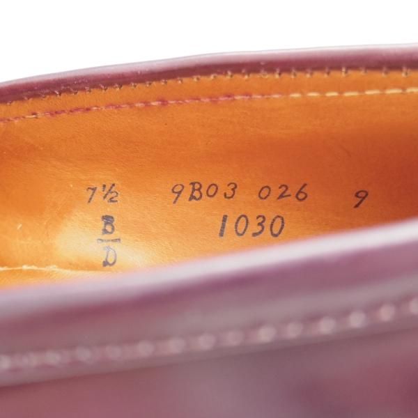ほぼ試着程度★オールデン 7.5D【現行定価18万円程度★NST仕様のコインローファー/コードバン】1030/グラントラスト/赤茶/ALDEN★l191