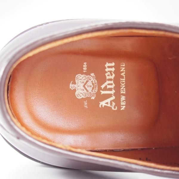 極美品★オールデン 7.5D【定価￥184,800-★コードバン仕様/990】バリーラスト/プレーントゥ/#8/バーガンディー/赤茶/ALDEN★l192