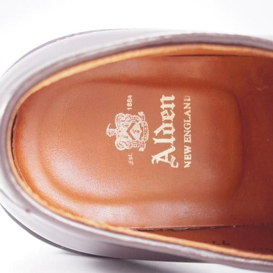 極美品★オールデン 7.5D【定価￥184,800-★コードバン仕様/990】バリーラスト/プレーントゥ/#8/バーガンディー/赤茶/ALDEN★l192