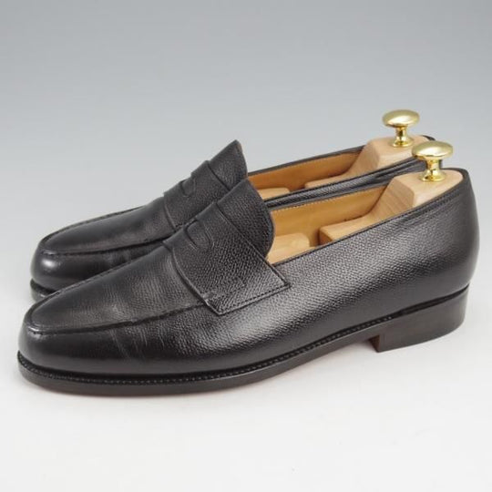 ★ジョンロブ 5E【現行定価￥254,100-★ロペス/LOPEZ】4395ラスト/コインローファー/グレインレザー/黒/メンズ/JOHN LOBB★l194