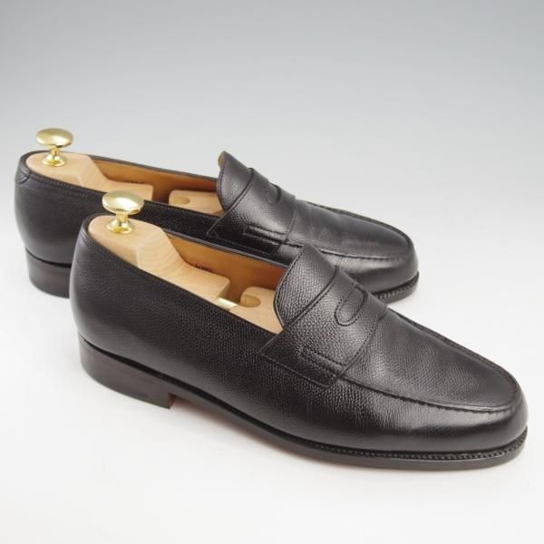 ★ジョンロブ 5E【現行定価￥254,100-★ロペス/LOPEZ】4395ラスト/コインローファー/グレインレザー/黒/メンズ/JOHN LOBB★l194