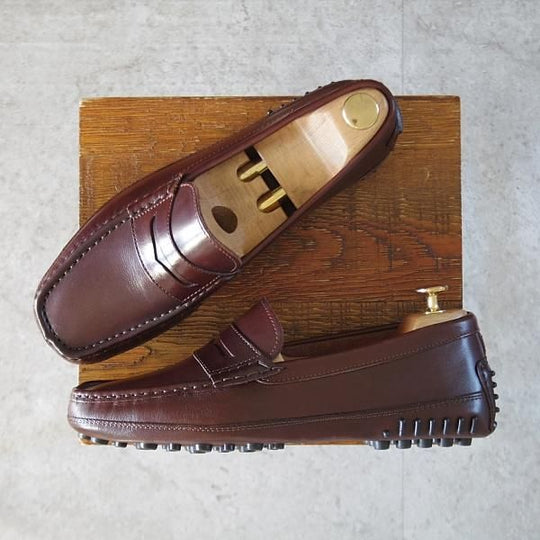 未使用★チャーチ 8F【★ドライビングシューズ/DAMON/コインローファー】スリッポン/濃茶/メンズ/Church's★l199