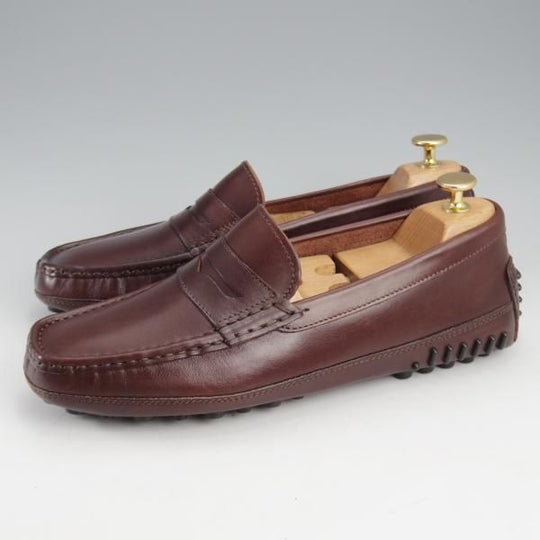 未使用★チャーチ 8F【★ドライビングシューズ/DAMON/コインローファー】スリッポン/濃茶/メンズ/Church's★l199