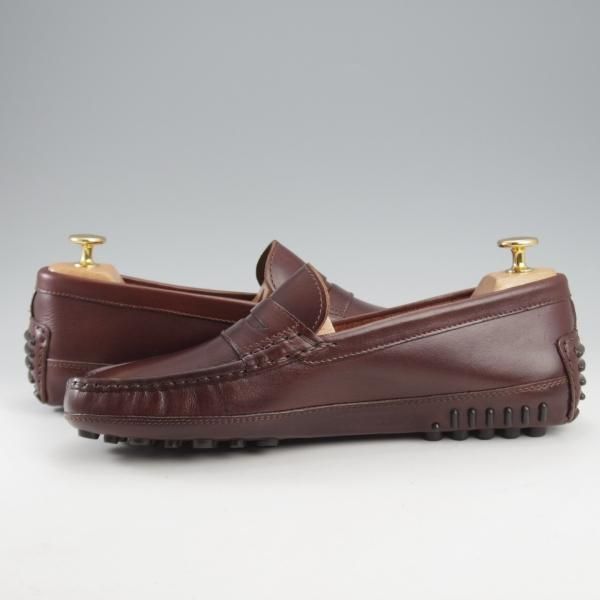 未使用★チャーチ 8F【★ドライビングシューズ/DAMON/コインローファー】スリッポン/濃茶/メンズ/Church's★l199