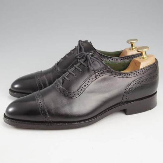 ★トリッカーズ SIZE 6.5【現行定価10万円以上★クォーターブローグ/m6955】カーフ/黒/メンズ/Tricker's★l203