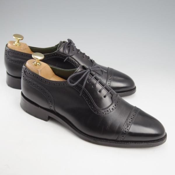 ★トリッカーズ SIZE 6.5【現行定価10万円以上★クォーターブローグ/m6955】カーフ/黒/メンズ/Tricker's★l203