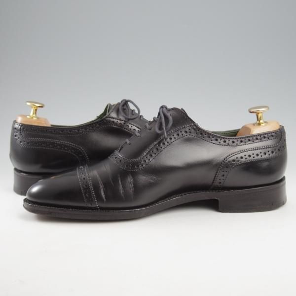 ★トリッカーズ SIZE 6.5【現行定価10万円以上★クォーターブローグ/m6955】カーフ/黒/メンズ/Tricker's★l203