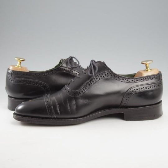 ★トリッカーズ SIZE 6.5【現行定価10万円以上★クォーターブローグ/m6955】カーフ/黒/メンズ/Tricker's★l203