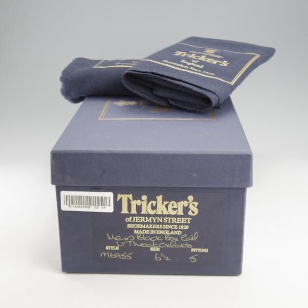 ★トリッカーズ SIZE 6.5【現行定価10万円以上★クォーターブローグ/m6955】カーフ/黒/メンズ/Tricker's★l203
