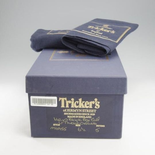 ★トリッカーズ SIZE 6.5【現行定価10万円以上★クォーターブローグ/m6955】カーフ/黒/メンズ/Tricker's★l203