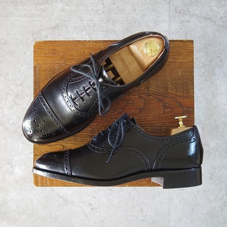未使用★トリッカーズ SIZE 6【貴重★70万番台(80's〜90's)/ビンテージ/デッドストック】CAMBRIDGE/セミブローグ/黒/Tricker's★l204