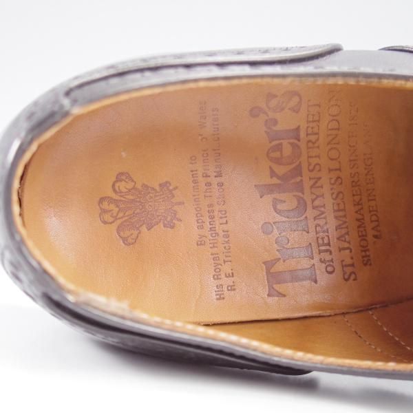 未使用★トリッカーズ SIZE 6【貴重★70万番台(80's〜90's)/ビンテージ/デッドストック】CAMBRIDGE/セミブローグ/黒/Tricker's★l204
