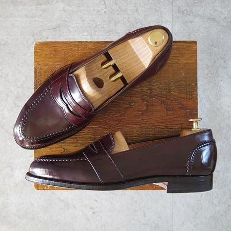 未使用★オールデン 9D【現行定価18万円程度★コードバン/684/コインローファー/フルストラップ】アバディーンラスト/赤茶/ALDEN★l205