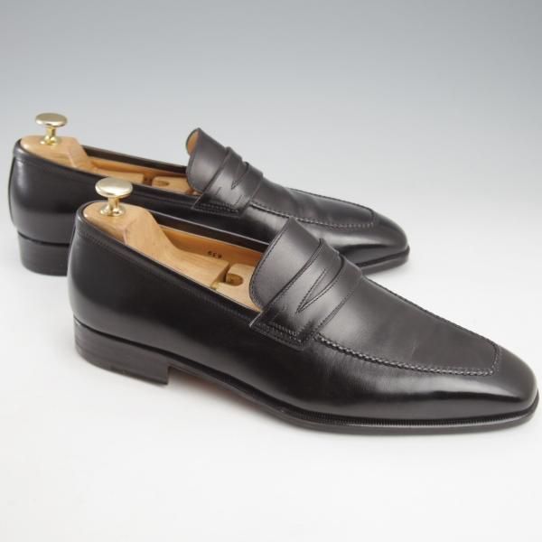 極上★(伊)タニノクリスチー SIZE 8【定価￥153,300-★MICU/コインローファー/659】スリッポン/カーフ/黒/メンズ/TANINO CRISCI★l208