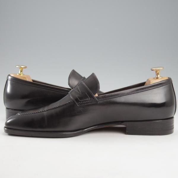 極上★(伊)タニノクリスチー SIZE 8【定価￥153,300-★MICU/コインローファー/659】スリッポン/カーフ/黒/メンズ/TANINO CRISCI★l208