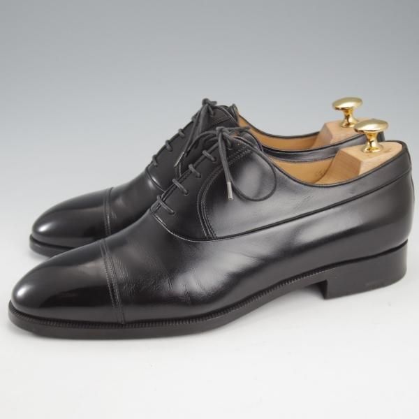 極美品★(仏)ベルルッティ SIZE 6.5【貴重★エレガント・コレクション/ヴェネチアレザー】ストレートチップ/黒/メンズ/Berluti★l209
