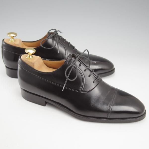 極美品★(仏)ベルルッティ SIZE 6.5【貴重★エレガント・コレクション/ヴェネチアレザー】ストレートチップ/黒/メンズ/Berluti★l209