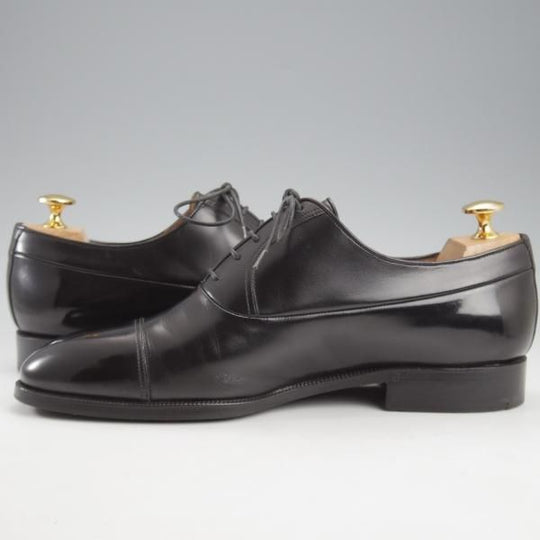 極美品★(仏)ベルルッティ SIZE 6.5【貴重★エレガント・コレクション/ヴェネチアレザー】ストレートチップ/黒/メンズ/Berluti★l209