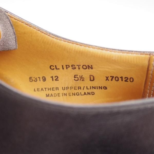 ★クロケット&ジョーンズ 5.5D【★ストレートチップ/CLIPSTON】357ラスト/カーフ/黒/メンズ/Crockett&Jones★l211