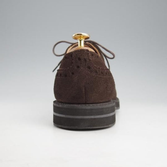 極美品★チャーチ 65G/UK6.5【★フルブローグ/LINGWOOD/81ラスト】スエード/濃茶/メンズ/Church's★l213