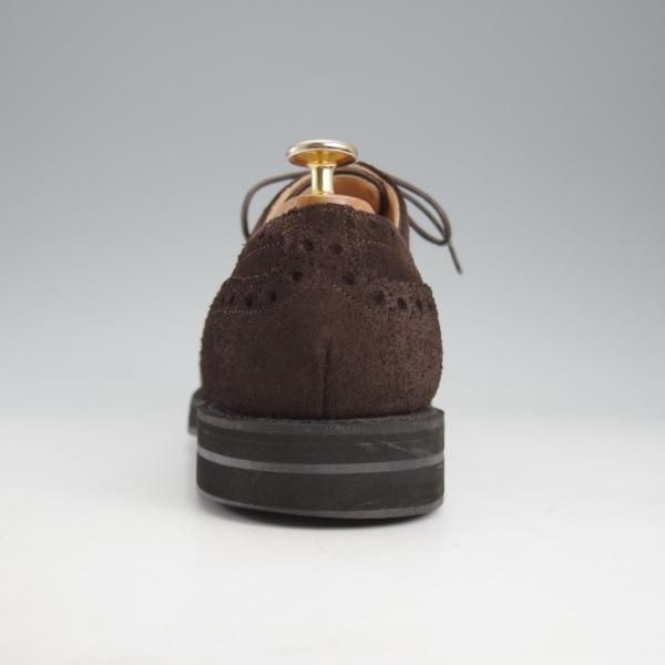 極美品★チャーチ 65G/UK6.5【★フルブローグ/LINGWOOD/81ラスト】スエード/濃茶/メンズ/Church's★l213