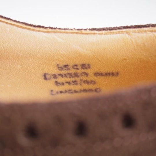 極美品★チャーチ 65G/UK6.5【★フルブローグ/LINGWOOD/81ラスト】スエード/濃茶/メンズ/Church's★l213