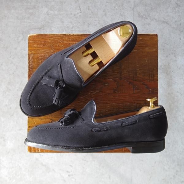 極上★クロケット&ジョーンズ 5.5E【定価￥99,000-★CAVENDISH 3/キャベンディッシュ】タッセルローファー/紺/Crockett&Jones★l214