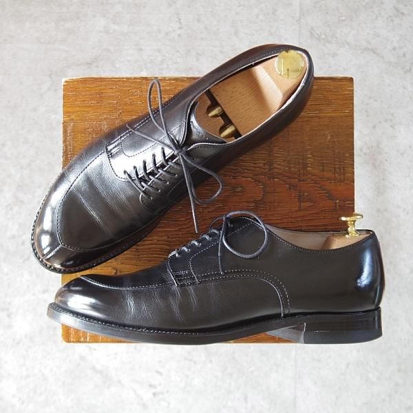 ★オールデン 7.5D【現行定価13万円以上★モディファイドラスト/Vチップ/旧ロゴ】539/カーフ/黒/メンズ/ALDEN★l215