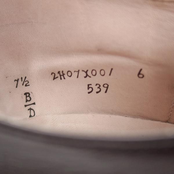 ★オールデン 7.5D【現行定価13万円以上★モディファイドラスト/Vチップ/旧ロゴ】539/カーフ/黒/メンズ/ALDEN★l215