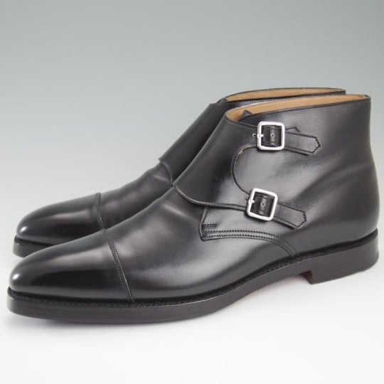 極上★クロケット&ジョーンズ 8.5E【定価￥121,000-★CAMBERLEY/007-スペクター着用】ダブルモンク/348ラスト/黒/Crockett&Jones★l217