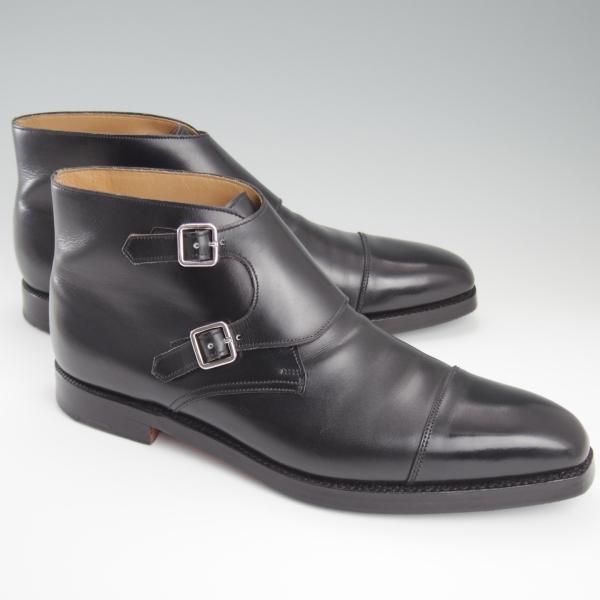 極上★クロケット&ジョーンズ 8.5E【定価￥121,000-★CAMBERLEY/007-スペクター着用】ダブルモンク/348ラスト/黒/Crockett&Jones★l217