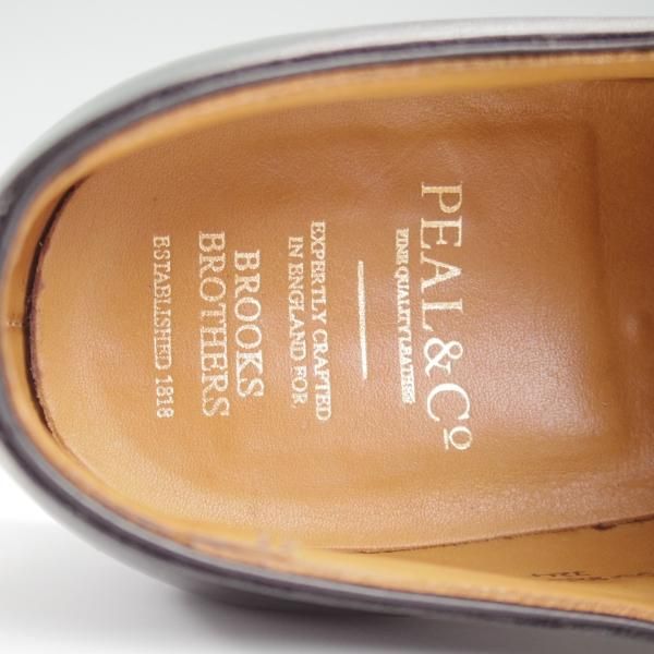 極上★クロケット&ジョーンズ UK9/US9.5E【貴重★ブルックスブラザーズ別注/Peal&co】ストレートチップ/カーフ/黒/Crockett&Jones★l218