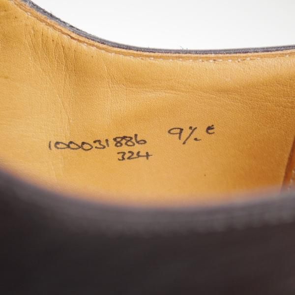 極上★クロケット&ジョーンズ UK9/US9.5E【貴重★ブルックスブラザーズ別注/Peal&co】ストレートチップ/カーフ/黒/Crockett&Jones★l218