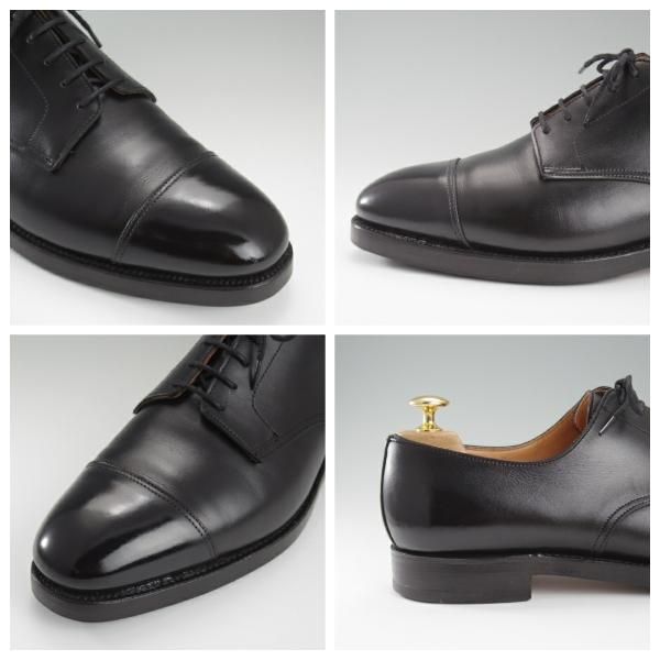 極上★クロケット&ジョーンズ UK9/US9.5E【貴重★ブルックスブラザーズ別注/Peal&co】ストレートチップ/カーフ/黒/Crockett&Jones★l218