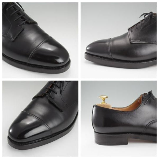 極上★クロケット&ジョーンズ UK9/US9.5E【貴重★ブルックスブラザーズ別注/Peal&co】ストレートチップ/カーフ/黒/Crockett&Jones★l218