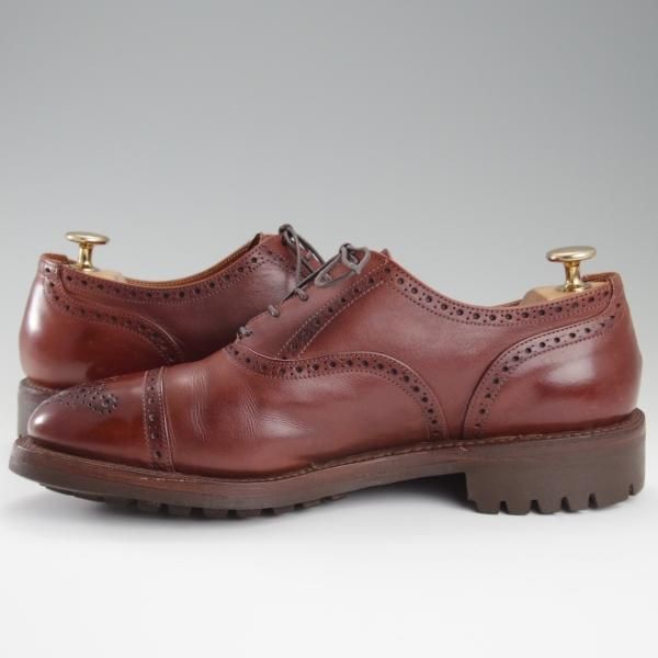 ★トリッカーズ SIZE 7.5-4(UK7程度)【現行定価10万円以上★コマンドソール仕様/セミブローグ】カーフ/茶/メンズ/Tricker's★l219