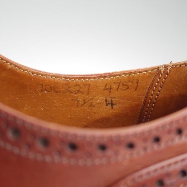 ★トリッカーズ SIZE 7.5-4(UK7程度)【現行定価10万円以上★コマンドソール仕様/セミブローグ】カーフ/茶/メンズ/Tricker's★l219